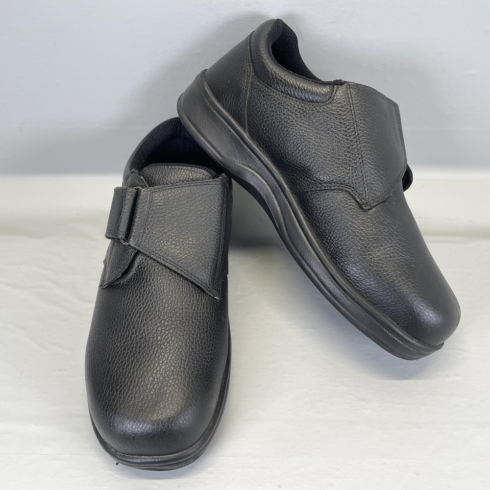 Orthofeet 510 Shoes Mens Size 12 XX-Wide Black Leather Orthopedic Comfort Casual - Picture 2 of 10